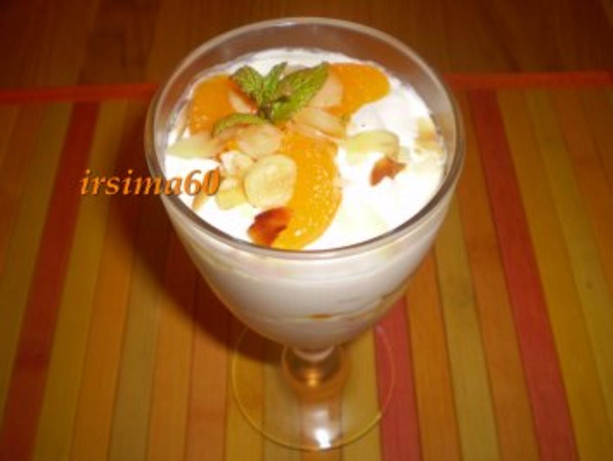 Joghurt Creme mit beschwipsten Mandarinen - Rezept