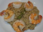 Steinpilzrisotto mit gebratenen Scampi - Rezept