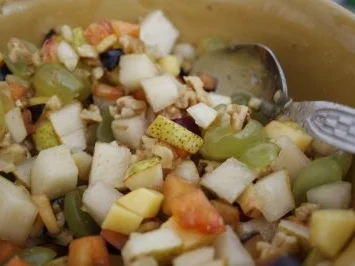 Rezept: Obstsalat "Herbstsonne" Obstsalat "Herbstsonne" - Rezept