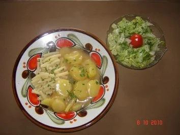 Rezept: Vegetarisch : Saure Kartoffeln Vegetarisch : Saure Kartoffeln - Rezept