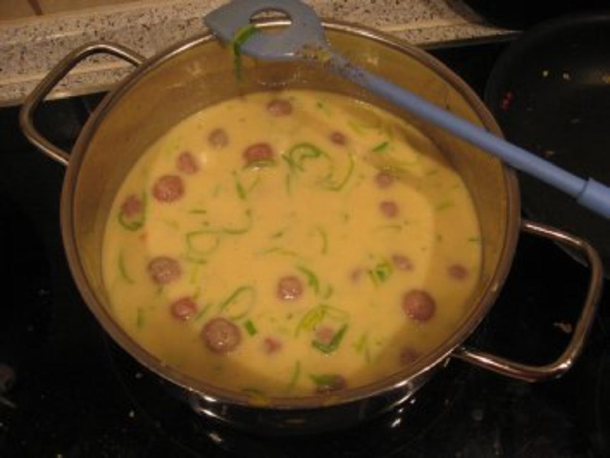 Suppe - Lauchcreme mit Bällen - Rezept - Bild Nr. 5
