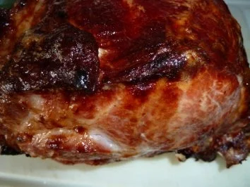 Kasslernacken im Orangen-Honigmantel mit rahmigem Rosenkohl an Salzkartoffeln - Rezept - Bild Nr. 3