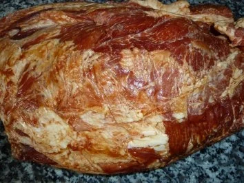 Kasslernacken im Orangen-Honigmantel mit rahmigem Rosenkohl an Salzkartoffeln - Rezept - Bild Nr. 5