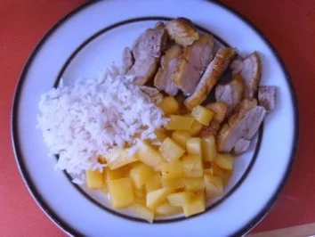 Rezept: Honig-Entenbrust m. Mango-Chilli Kompott Bild Nr. 2 Honig-Entenbrust m. Mango-Chilli Kompott - Rezept - Bild Nr. 2