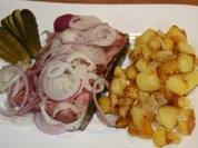 Schwein: Sülze mit Bratkartoffeln - Rezept