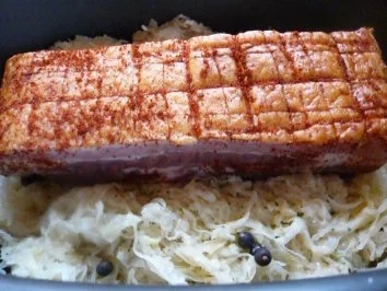 Rezept: Sauerkraut-Auflauf mit Kassler und Wammerl Bild Nr. 5 Sauerkraut-Auflauf mit Kassler und Wammerl - Rezept - Bild Nr. 5