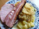 Sauerkraut-Auflauf mit Kassler und Wammerl - Rezept