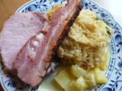 Sauerkraut-Auflauf mit Kassler und Wammerl - Rezept
