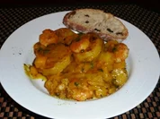 Kartoffelcurry mit Riesengarnelen - Rezept