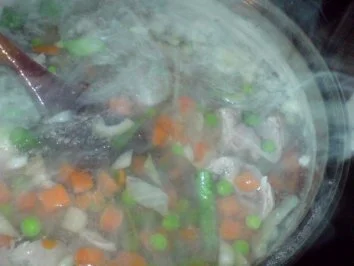 Rezept: Nudelsuppe mit Hähnchenfleisch und Mägen Bild Nr. 8 Nudelsuppe mit Hähnchenfleisch und Mägen - Rezept - Bild Nr. 8