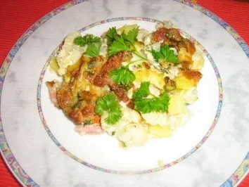 Rezept: Blumenkohl-Speck-Auflauf Bild Nr. 8 Blumenkohl-Speck-Auflauf - Rezept - Bild Nr. 8