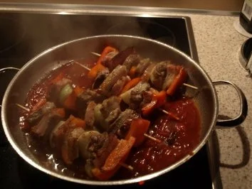 Schaschlik in feuriger Soße - Rezept - Bild Nr. 6