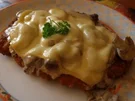 Rezept: überbackenes Champignon-Schnitzel überbackenes Champignon-Schnitzel - Rezept