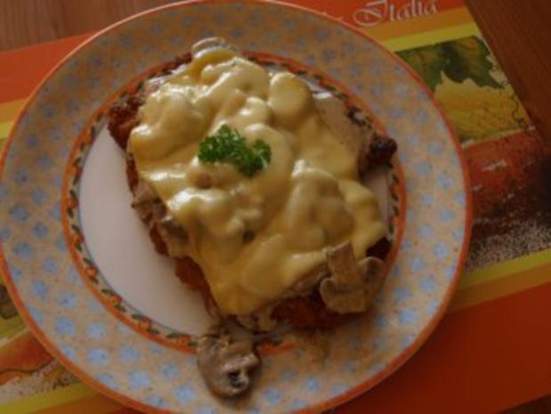 überbackenes Champignon-Schnitzel - Rezept - kochbar.de