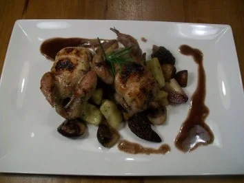 lackierte Wachteln auf Trüffelgnocchi und einer Jus von der Ente - Rezept - Bild Nr. 11