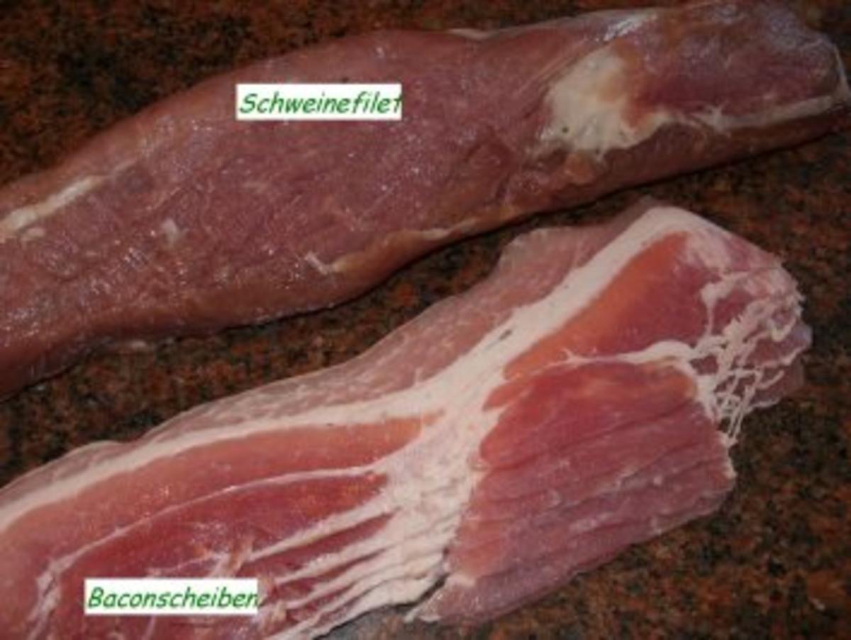 Fleisch:     SCHWEINEFILET in BACON - Rezept - Bild Nr. 4
