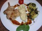 Iberico Schweine-Kotelett mit Kartoffel-Mandel-Püree und Artischocken - Rezept