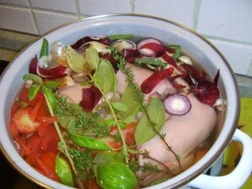 Rezept: Gemüsecremsuppe mit Basilikumnote Bild Nr. 4 Gemüsecremsuppe mit Basilikumnote - Rezept - Bild Nr. 4