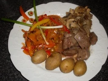 Rezept: Putenleber in Portwein mit Champignon-Austernpilze ..... Bild Nr. 7 Putenleber in Portwein mit Champignon-Austernpilze ..... - Rezept - Bild Nr. 7