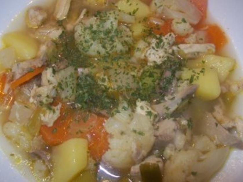 Eintopf Gemüsesuppe mit Huhn - einfach - von shariswunderland