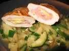 Rezept: Gefülltes Hähnchenbrüstchen/ Art Cordon bleu Gefülltes Hähnchenbrüstchen/ Art Cordon bleu - Rezept