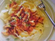Wellennudeln mit Pfifferling -Bolognese - Rezept