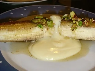 Gebratene Banane mit Honig und Vanillejoghurt - Rezept