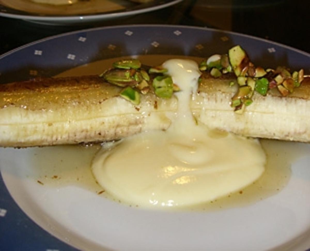 Bilder für Gebratene Banane mit Honig und Vanillejoghurt - Rezept