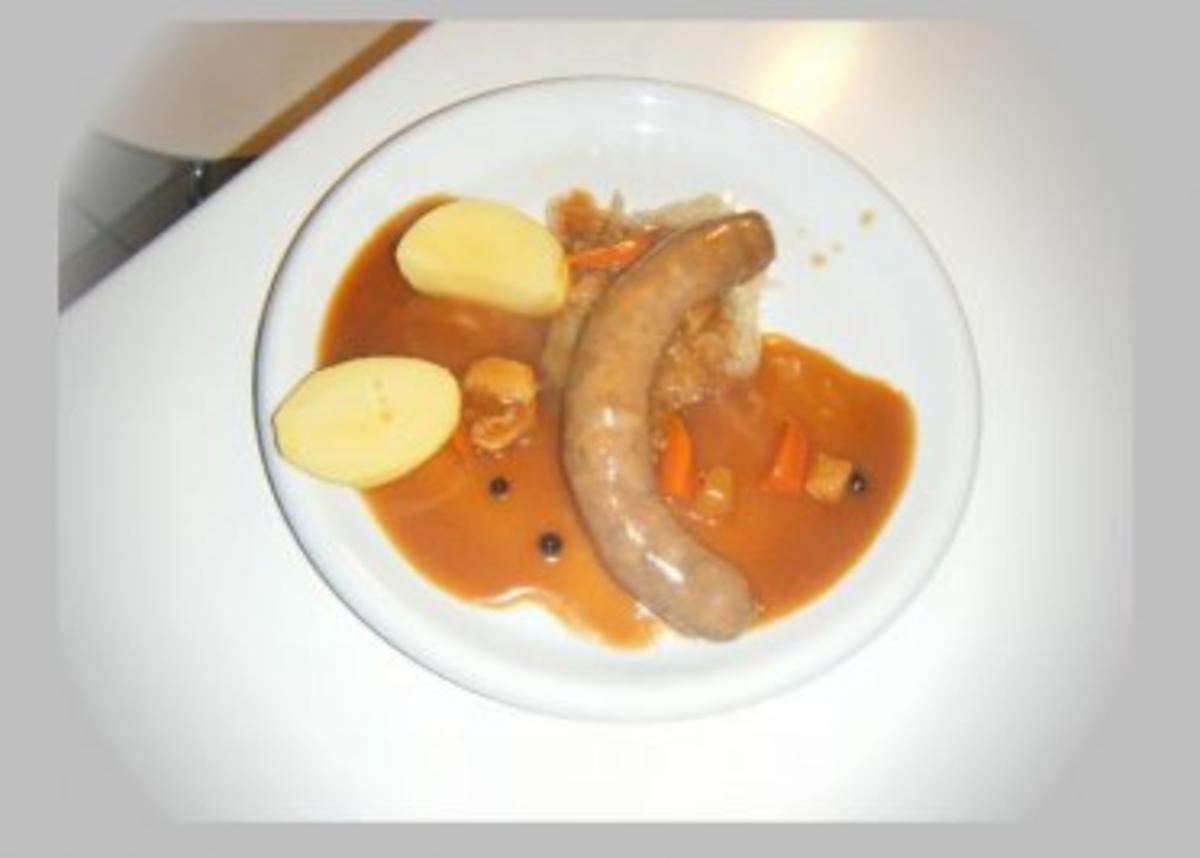 Schlesische Wurst in Biersoße - Rezept Eingereicht von hareg