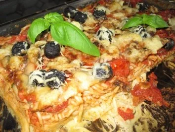 Spaghetti-Pizza - Rezept