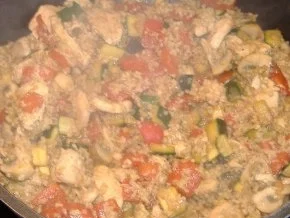 Bulgur-Pfanne mit Hühnchen und Gemüse - Rezept - Bild Nr. 4