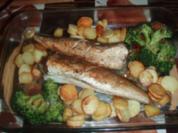 Seehecht nach Müllerinart mit Bratkartoffeln und Broccoli - Rezept