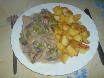 Jägerschnitzelpfanne - Rezept