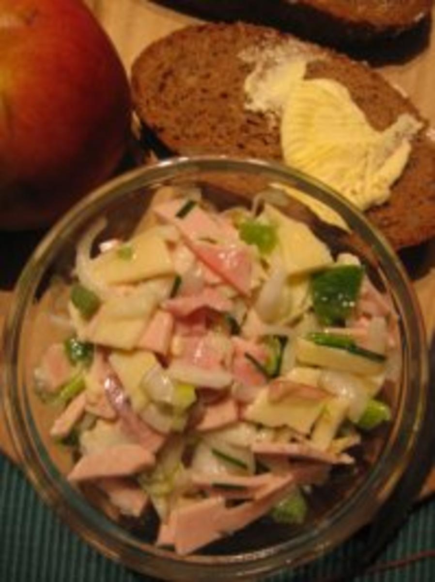 herbstlich pikanter Wurst-Käse Salat - Rezept - Bild Nr. 2