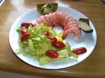 Garnelen mit Salat .. an Oragenmajo.. und Avokacocreme - Rezept - Bild Nr. 3