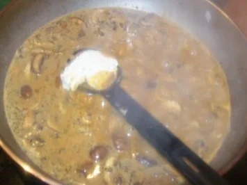 Lamm mit Pilzrahm und Bandnudeln - Rezept - Bild Nr. 5