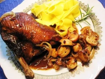 Junge Ente - heute in Rotwein geschmort - Rezept - Bild Nr. 7