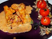 Spinat-Ricotta-Cannelloni in tomatisierter Roquefort-Bechamélsoße - Rezept