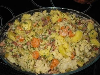 Gabi's bunt gemixter Blumenkohlauflauf - Rezept