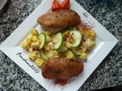 Rezept: Entenbrust an Perle con Parma zu Apfel-Calvados-Rahm Entenbrust an Perle con Parma zu Apfel-Calvados-Rahm - Rezept