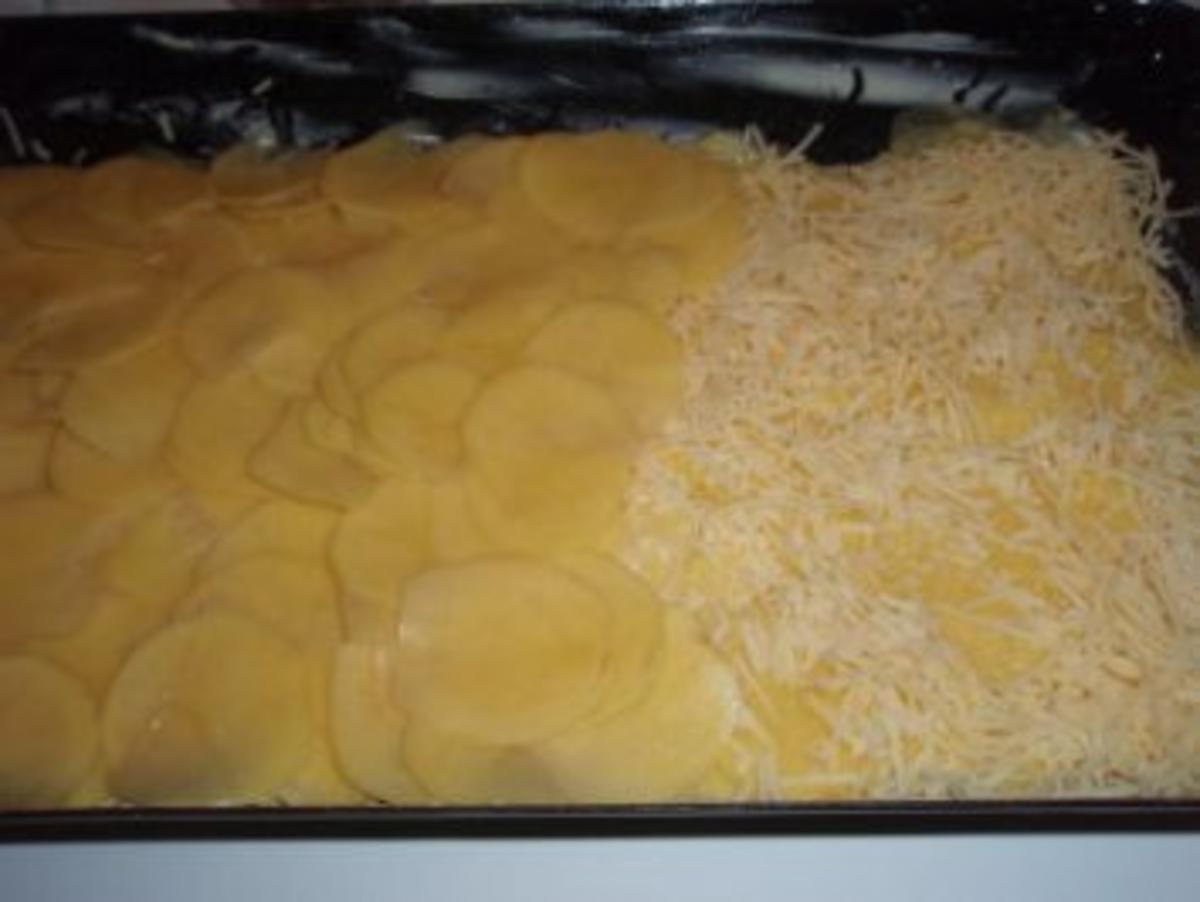 Beilagen: Kartoffelgratin und Putenschnitzel - Rezept - Bild Nr. 2