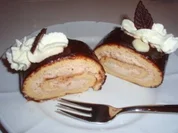 Torte: Lebkuchen - Biskuitrolle - Rezept