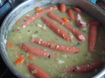Erbsensuppe, wie ich sie mache für 10, aber mit 6 Personen  war Schicht im Schacht - Rezept - Bild Nr. 2