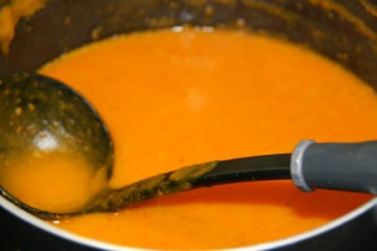 Suppe: Exotische Kürbissuppe mit Flusskrebs-Einlage - Rezept - Bild Nr. 5