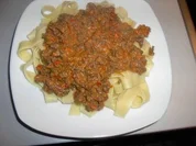 Paprikahackfleisch mit Bandnudeln - Rezept