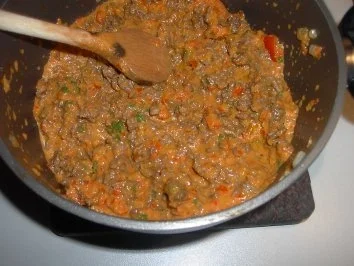 Paprikahackfleisch mit Bandnudeln - Rezept - Bild Nr. 2