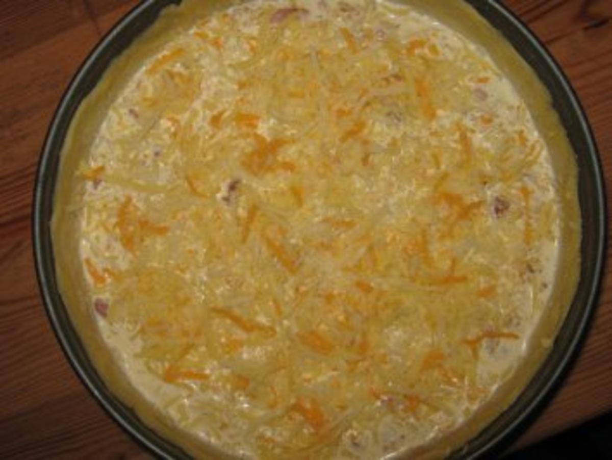 Zwiebelkuchen mit Mürbteigboden - Rezept - Bild Nr. 6