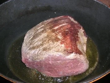 Giacommos Rinderbraten in Olivenöl geschmort, mit Polenta und Broccoli    (siehe Fotos) - Rezept - Bild Nr. 4