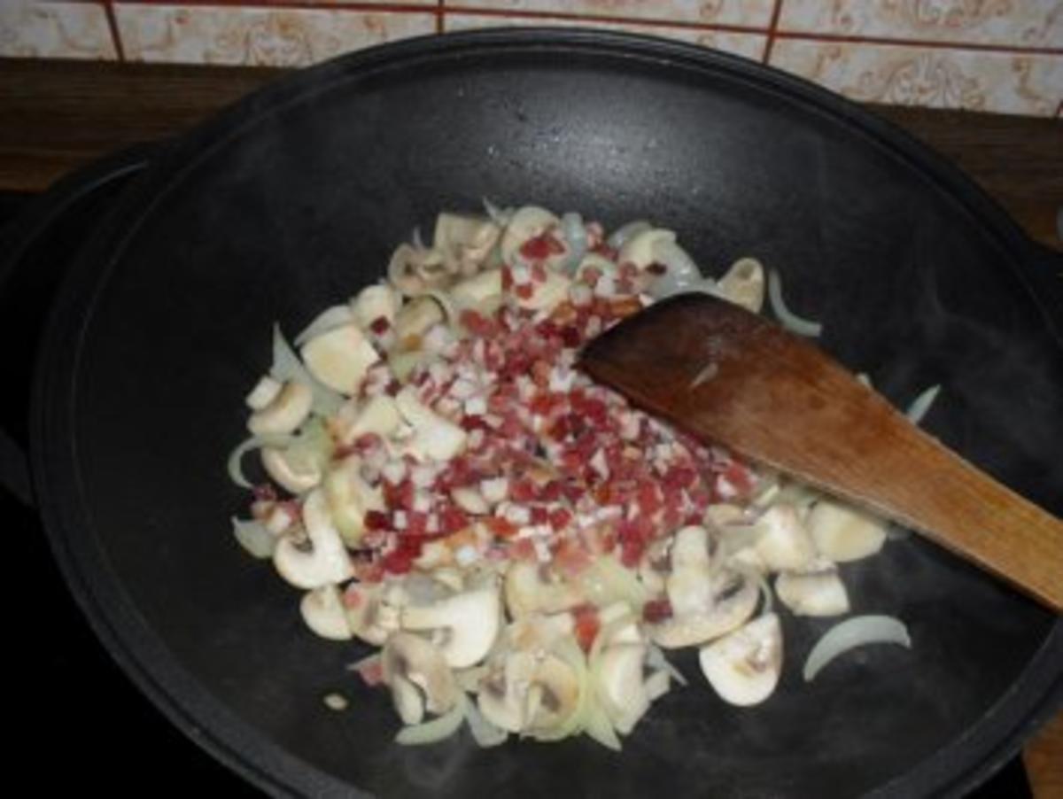 Kürbisgemüse mit Champignons und Speck - Rezept - Bild Nr. 4