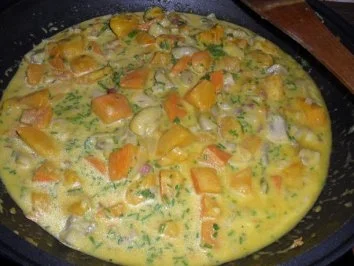 Kürbisgemüse mit Champignons und Speck - Rezept - Bild Nr. 8